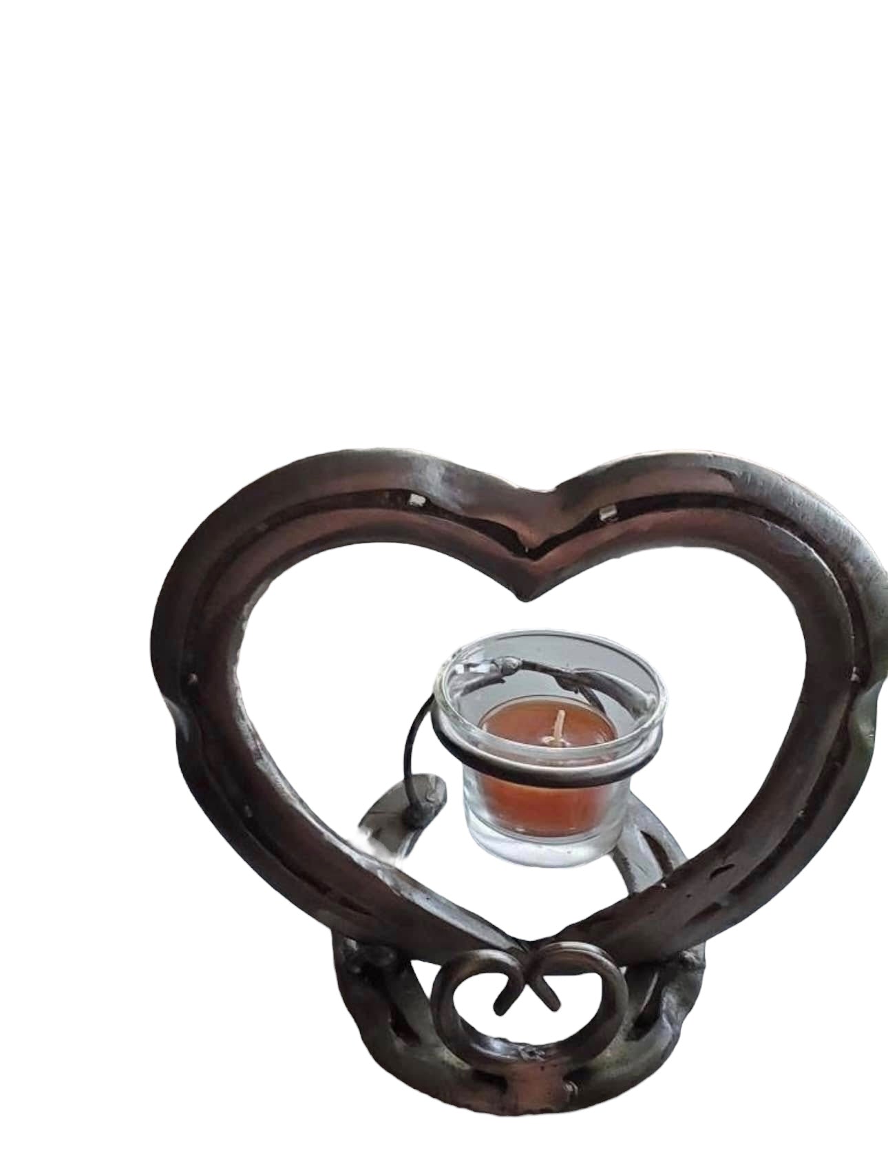 Horseshoe Candle Holder Heart (Tealight)