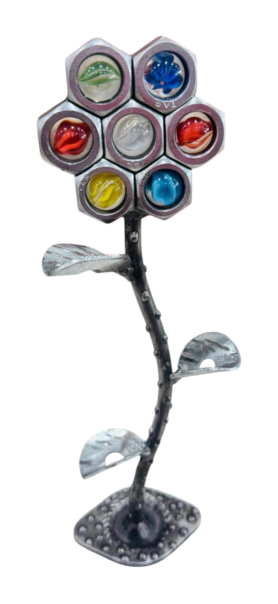 Bolt Flower with Marbles
